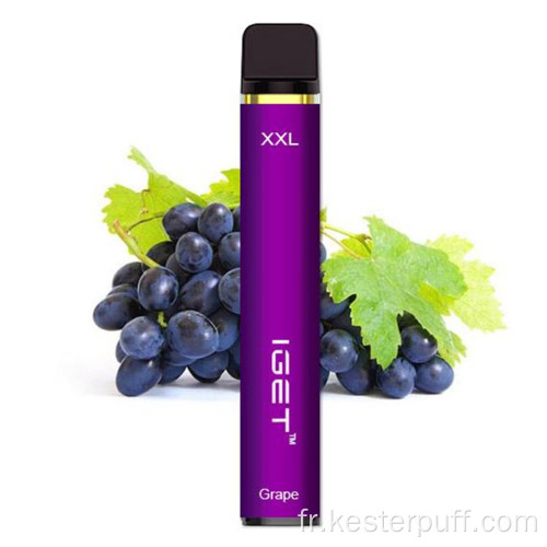 35 saveurs 1800puffs iget xxl vape jetable